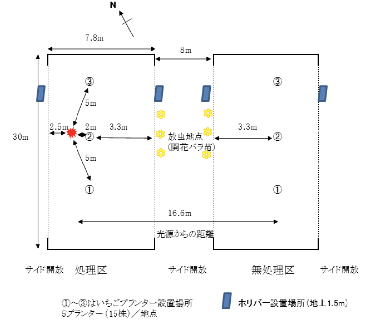 試験区の配置